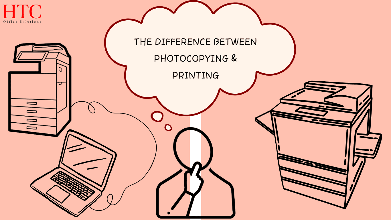 The difference between photocopying and printing